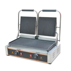 Double Contact Grill Steak Plate Furnace Electric Griddle Fryer Machine All Griddle Sandwich Grill Business Use Cooking Machine