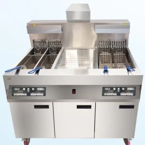 Double Cylinder Double Basket Chicken Fillet Frying Pan 16L Commercial Kitchen Electric Deep Fryer with Timer