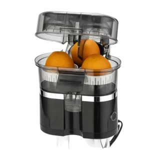 Double Head Electric Citrus Juicer Stainless Steel Self Cleaning Reverse Function Quiet Motor 300ml Capacity Household