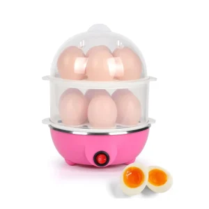 Double Layer Electric Egg Boiler Holder Penguin Rapid Egg Cooker for Household Use