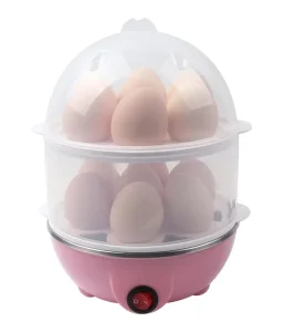 Double Layer Smart Electric Egg Cooker Auto Shut Off Multi Functional Household Hotel Use Rapid Automatic Egg Boiling Plastic