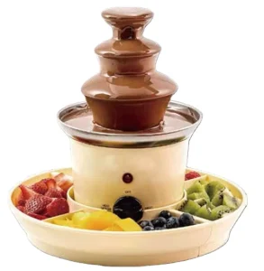 Double Layer Stainless Steel Electric Mini Chocolate Fondue Fountain Machine for Hotel Use Household Melting Pot