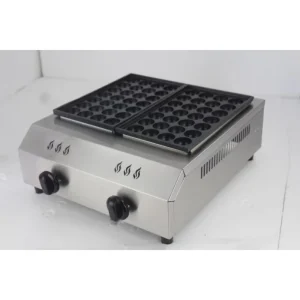 Double Pan Takoyaki Maker Commercial Gas Octopus Ball Grill Machine for Street Food Stall