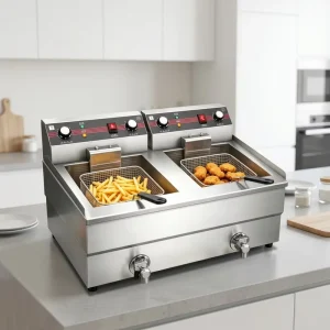 Double Tank Commercial Electric Deep Fryer Deep Fried Chicken Machine for Commercial Kitchen Equipment