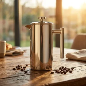 Double Wall Insulated Custom Coffee Plunger Portable Coffee Stainless Steel French Press for Office