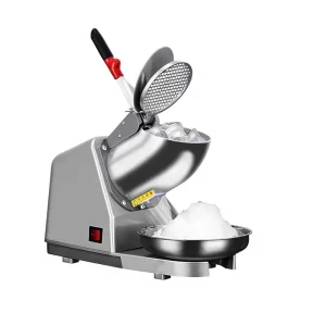 Double blade Shaved Ice Crusher Machine for Milk Tea Shop & Household Use Fast Ice Shredding Slushie Maker