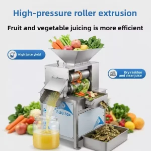 Double roller Passion Fruit and Lemon Orange Juicer Machine with High Productivity Motor for Fruit Processing Plant