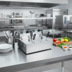 Double-tank Electric Deep Fryer Machine French Fries Chicken Fryer Stainless Steel Catering Equipment