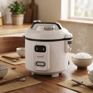 Drum Electric Rice Cooker with Non-Stick Coating Inner Pot 5L Capacity for Traditional Family Cooking