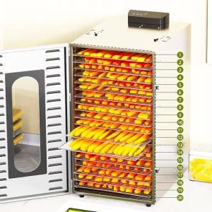 Dryer Dehydrator Machine for Small Business Fruit Drying Machinery Stainless Steel Vegetable Food Dehydrator for Home Use