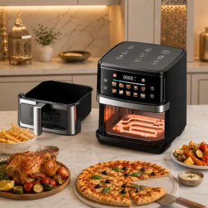 Dual Heating Tubes Digital Electric Large Capacity Touch Screen Air Fryer