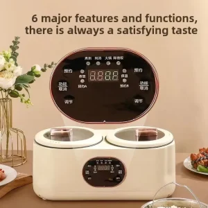 Dual Inner Pot Mandarin Duck Electric Pot 2 in 1 Dual Liner Rice Cooker Hot Pot Automatic Multi function Twin Pot Cooker