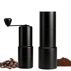 Dual Use Manual Electric Coffee Grinder with Stainless Steel Burr Multi Grind Setting for Travel Camping Home Barista