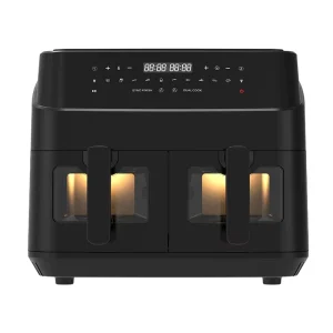 Dual Zone Digital Electric Square Modern Plastic Air Fryer 5+5 Liter Automatic Turbo Hot Air Fryer Energy Saving Fast Cooking