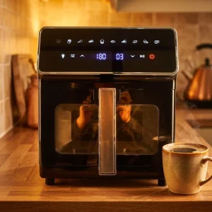 Dubai Basics 8 Liters Compact Multi Functional Digital Air Fryer Oven Stainless Steel Wifi Smart Roast Function KA32005