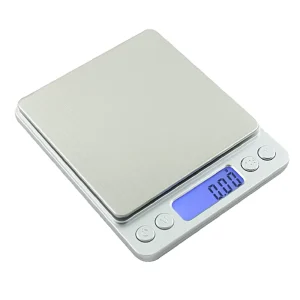 Durable Digital Kitchen Scale LCD Display ABS Stainless Steel Construction Battery 3KG Capacity Weight Measuring Auto off