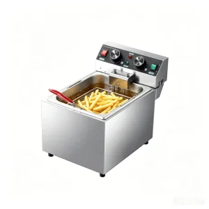 EDF-001 Commercial Electric Deep Fryer 8.5L Stainless Steel Single Tank with 30min Timer 2800W 220V/110V