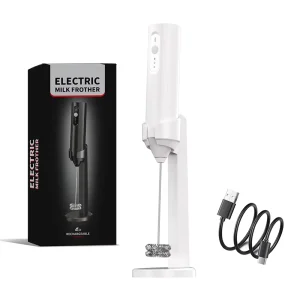 EF B BSAB Lithium Battery Milk Frother Plastic Base 3 Speed Adjustable Milk Coffee Frother Stirrer Egg Beater Type C Charging