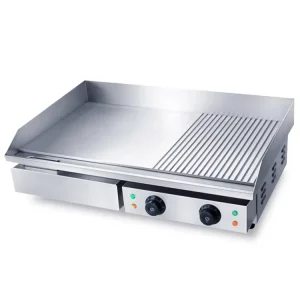 EG-818S Half Flat & Ribbed Commercial Counter Top Electric Griddle Grill Machine