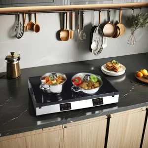 ESTAR Portable Household Electric Hot Plate Temperature Control Metal Housing Enamel Coated Surface 2 Year Warranty