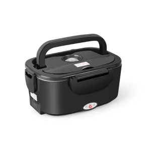 ETL Approved 110V/12V/24V Portable Food Heating Warmer Electric Thermal Lunch Box with 2 Compartments Inner for Home and Car