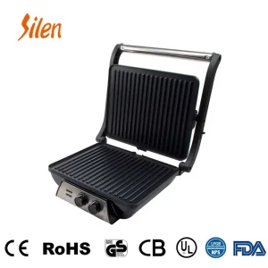 EU Certified Household Electric Contact Grill Temperature Controlled Smokeless Non Stick Easily Cleaning Family BBQ Griddle Die