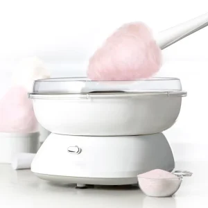 EU Plug White Cotton Candy Maker 450W for Home & Party Use