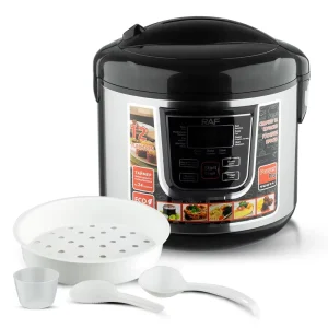 EU standard 220V Electric Rice Cooker Multifunctional Hotel Use 6L Stainless steel Round Pot with Digital Display Timer Function