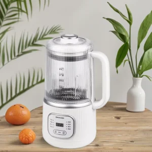 Easy Clean 1.2L Soybean Nut Milk Making Machine Mini Blender Detachable Blade Pure Copper Motor 800W Glass Container Heat