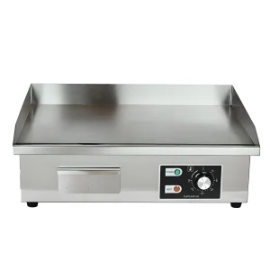 Easy Clean Stainless Steel Non Stick Surface Commercial Electric Flat Top Griddle Grill BBQ 3000W for Restaurant Cooking