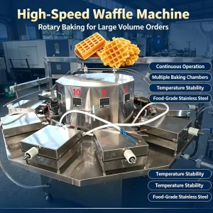 Easy Disassembly Quick Cleaning Structure Save Daily Equipment Sanitation Cleaning Time Waffle Production Line