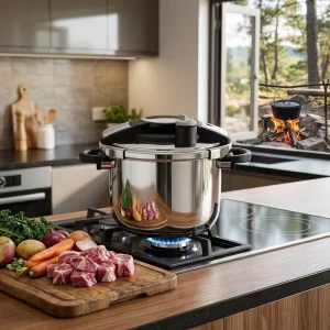 Easy Operate Stainless Steel Pressure Cooker with Large Capacity 4 6 8 10L Non stick Surface CE for Household Cooking OEM ODM