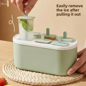 Easy Release 6 Pieces Popsicle Molds BPA Free Ice Pop Molds Homemade Ice Cream Tools