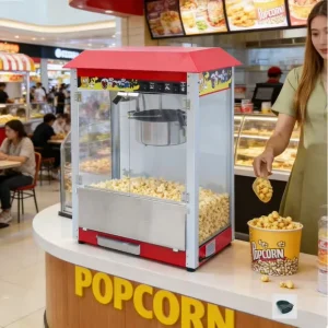 Easy to Clean Adjustable Temperature Hot Air Popcorn Machine Industrial Popcorn Machine Gas Popcorn Machine