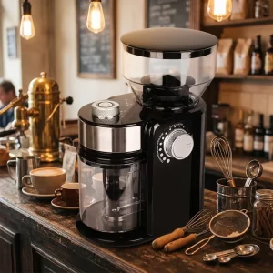 Easy to Clean Bulk Coffee Grinder Electric Espresso Flat Burr Coffee Grinder for Office Coffee Shop