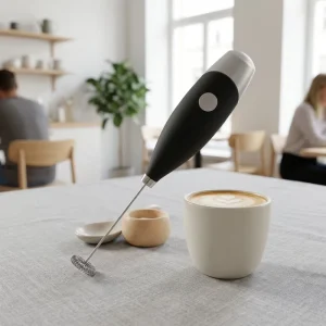 Easy to Clean Whisk Mini Stainless Steel Battery Operated Frother Handheld Automatic Powerful Portable Eco Friendly Milk Frother