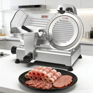 Easy to clean Meat Slicer with Adjustable Thickness Settings and Stainless Steel Blades