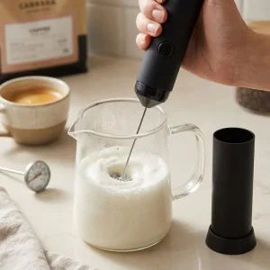 Eco Friendly Coffee Drink with Stainless Steel Mixing Head Battery Powered Electric Milk Frother