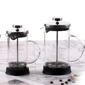 Eco Friendly Modern French Press Coffee Maker Portable Travel Cafetiere Double Wall Borosilicate Glass Thermal