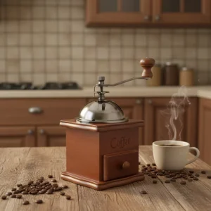 Eco Friendly Retro Classic Adjustable Wooden Manual Hand Coffee Bean Grinder