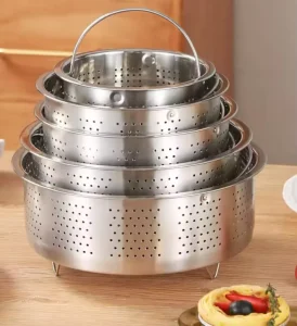 Eco-Friendly Stainless Steel Multi-Size Steamer Set Stackable 3-Layer Steamer Baskets for Versatile Cooking