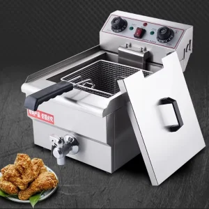 Efficient Stainless Steel Double Pots Electric Deep Fryer with Rapid Heating Easy to Clean
