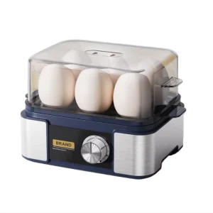 Egg Boiler for 6 Eggs with Egg Poacher Function Poach & Steam Automatic Electric Kitchen Helper