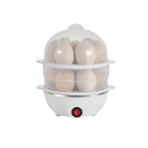 Egg Cooker Food Heating Steamer with Two Layers 14 Eggs Capacity Electric Egg Steamer