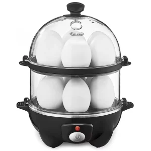 Egg Cooker Food Heating Steamer with Two Layers 14 Eggs Capacity Electric Stainless Steel Egg Boiler