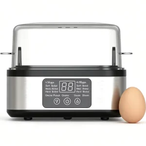Eierkocher Fast Boiled Smart Egg Cooker Stainless Steel Electric Household Egg Boiler Double Layer Timer