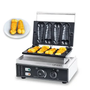Electric 110V 220V Custom Designed Penis Shape Stainless Steel 4 Slice Non Stick Waffle Maker penis Waffle Maker