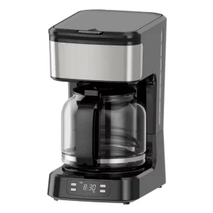 Electric 12 Cups Programmable Drip Coffee Maker with Stainless Steel Decoration