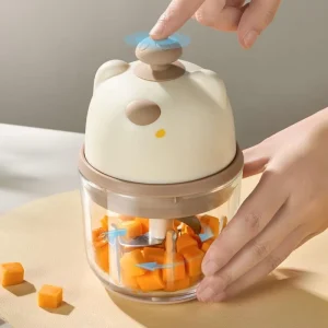 Electric 150ml Vegetable Chopper Garlic Crusher Electric Baby Food Cup with USB Charging Food Processor Meat Grinder