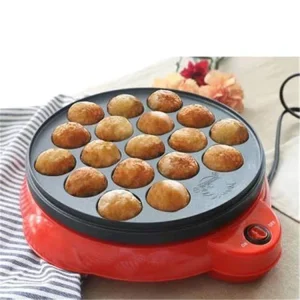 Electric 18 Hole Takoyaki Maker with Automatic Temperature Control PTFE Coating Household Use
